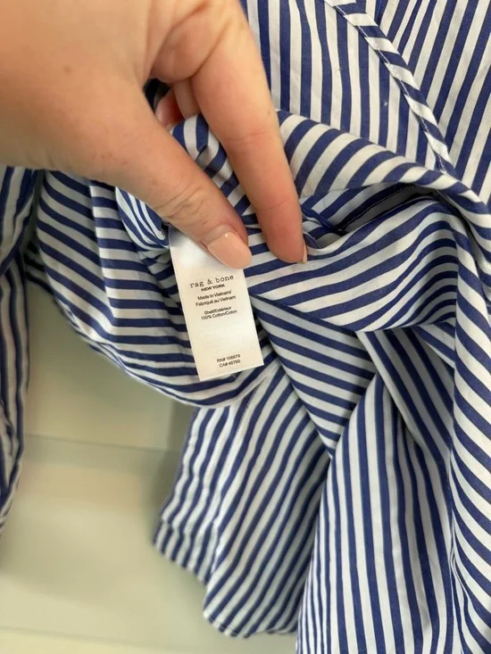 Rag & Bone Maxine Cotton Poplin Striped Shirt - Picture 5 of 7